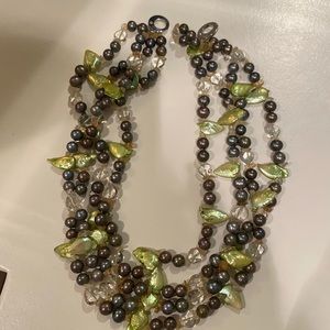 Handmade necklace green